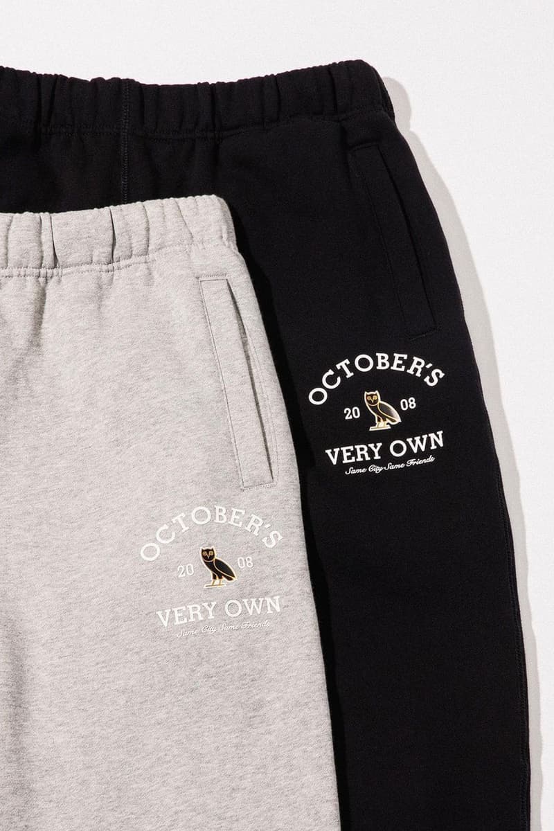 OVO octobers very own drake collegiate fall winter 2022 september 2 2022 fw varsity jacket hoodie sweatpants owl 2008 very own same city same friends release info date price