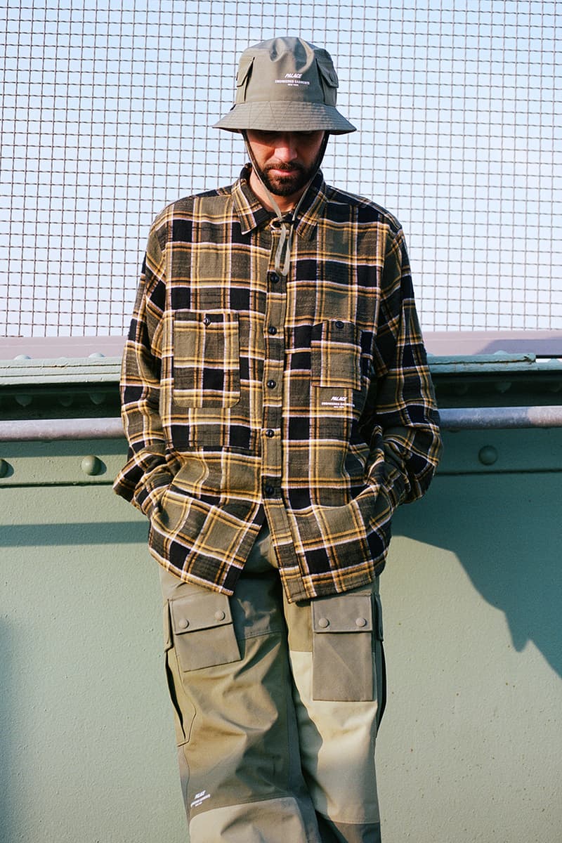 palace engineered garments outdoor collection release date info store list buying guide photos price gore tex parka ripstop trousers track top cheetah print check shirts heavy duty tees patchwork fleece hoodie