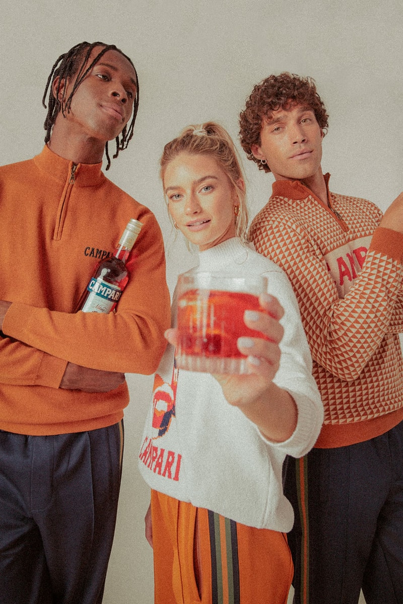 Percival CAMPARI Collection Collaboration Fashion Style Alcohol Negroni Week Slow Food Charity Knitwear Swinging Sixties