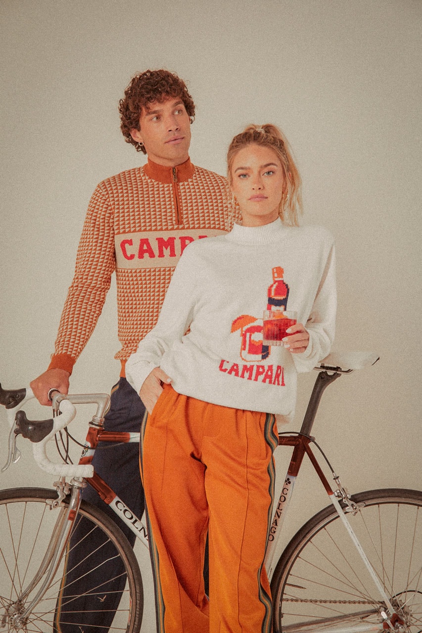 Percival CAMPARI Collection Collaboration Fashion Style Alcohol Negroni Week Slow Food Charity Knitwear Swinging Sixties
