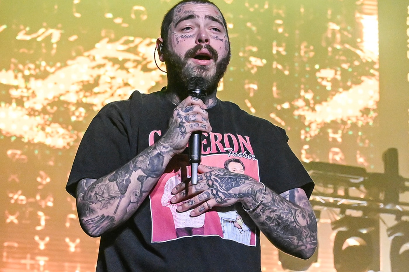 Post Malone Hospitalized on stage fall Cancels Boston Show twelve carat toothache tour