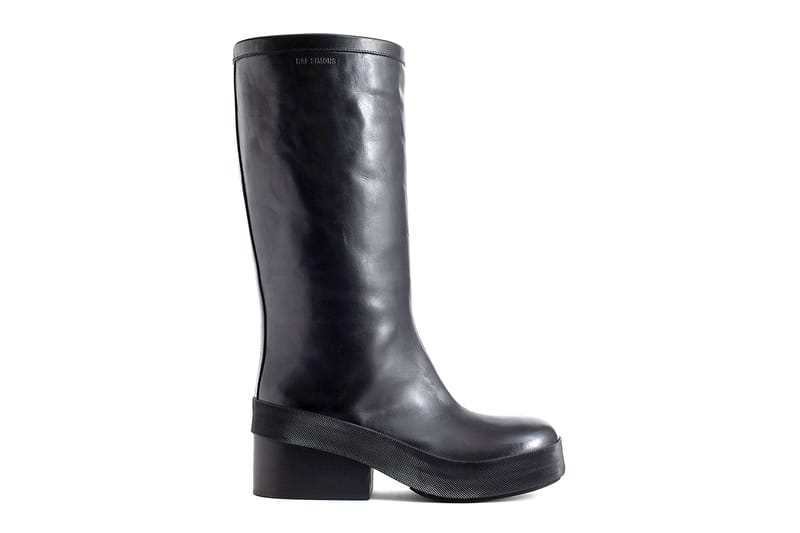 Raf Simons contrasting-heel detail 45mm boots - Black