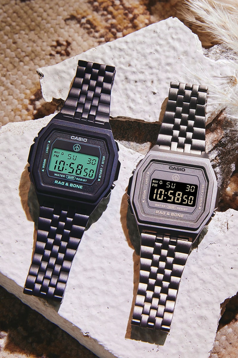 The Pair Of Watches Feature A Sandblasted Matte Finish And Five Row Metal Bracelet