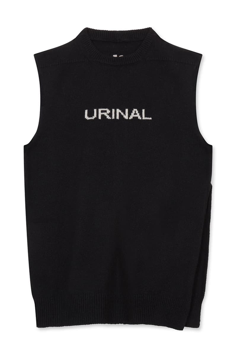 Rick Owens Fall Winter 2022 STROBE Runway Collection "URINAL" Rotten Crew Sweater Vest Black Dover Street Market London