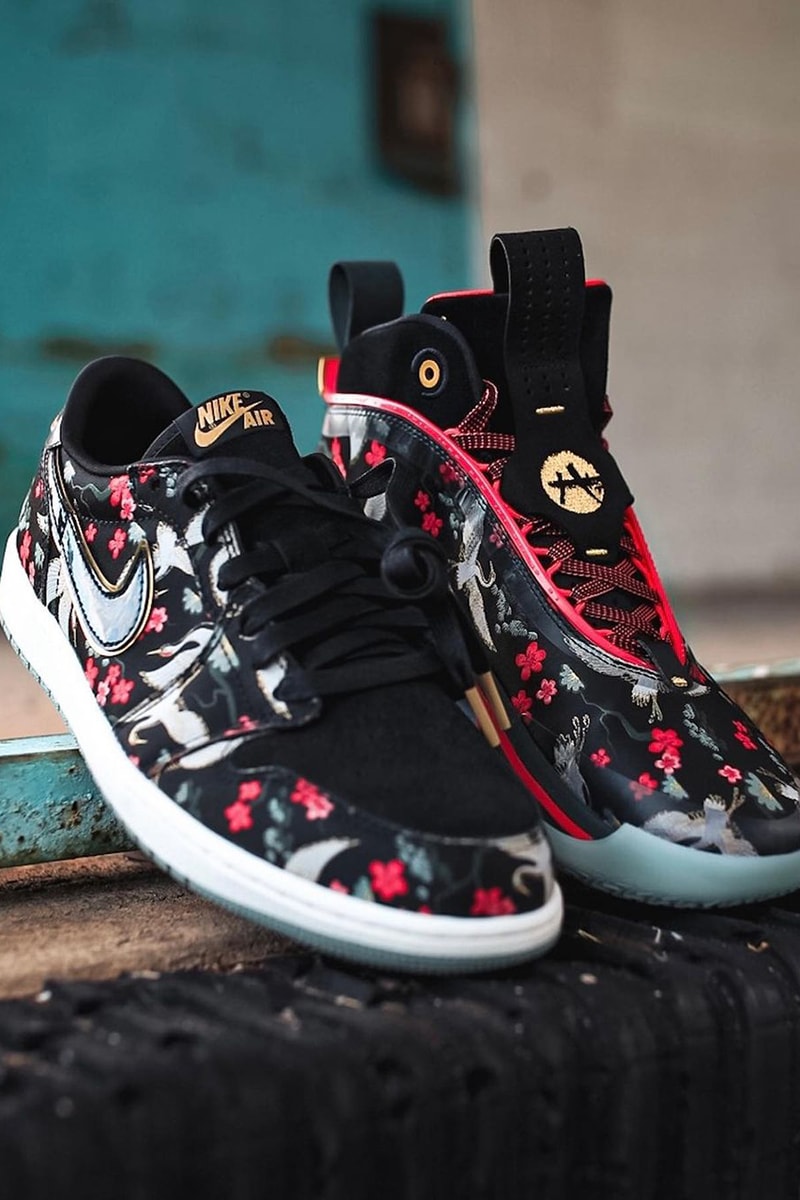 rui hachimura air jordan 1 low og cranes pe sakura fnf friends and family photos 