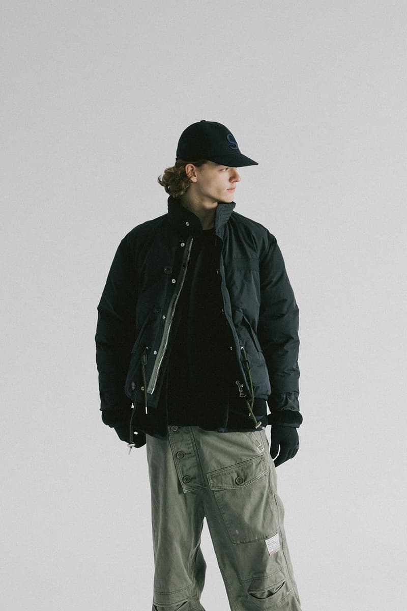 sacai Fall/Winter 2022 Faux Shearling Nylon Twill Blouson HBX Release Info Buy Price MADSAKI and Schott Collab Collection T-shirt Hoodie