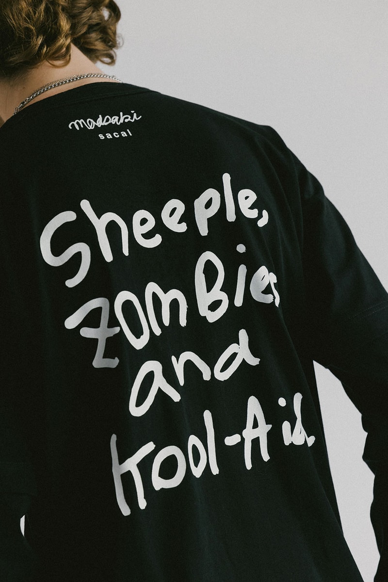 sacai Fall/Winter 2022 Faux Shearling Nylon Twill Blouson HBX Release Info Buy Price MADSAKI and Schott Collab Collection T-shirt Hoodie