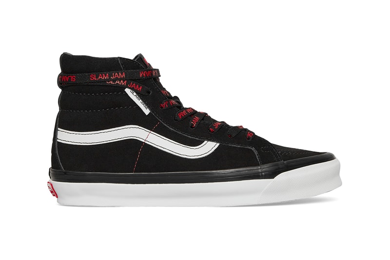 Slam Jam x Vans Sk8-Hi Collaboration (Un)Corporate Uniform Black Ecru Suede Canvas Release Information Skateboarding Drops