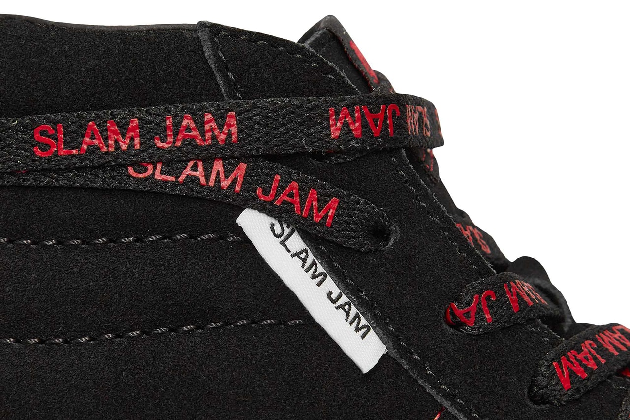 Slam Jam x Vans Sk8-Hi Collaboration (Un)Corporate Uniform Black Ecru Suede Canvas Release Information Skateboarding Drops
