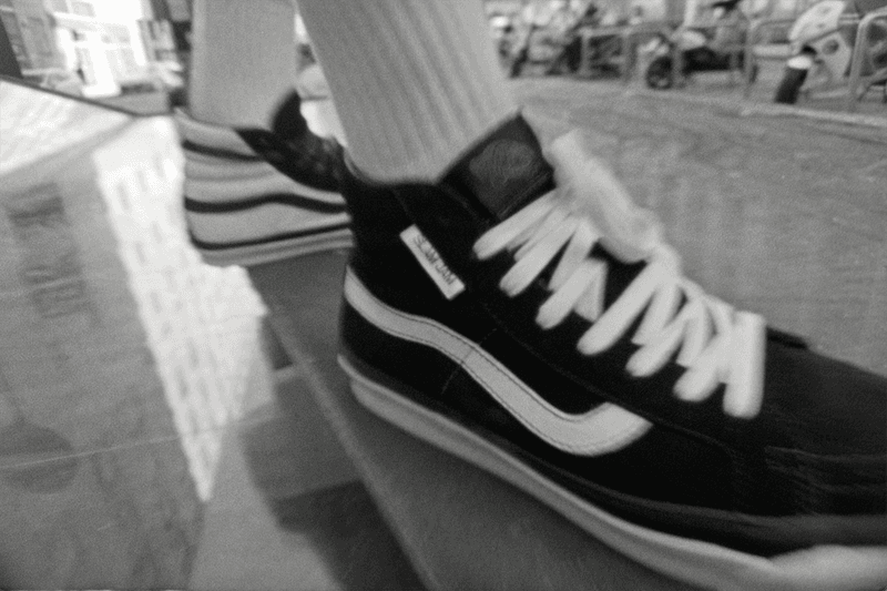 Slam Jam x Vans Sk8-Hi Collaboration (Un)Corporate Uniform Black Ecru Suede Canvas Release Information Skateboarding Drops