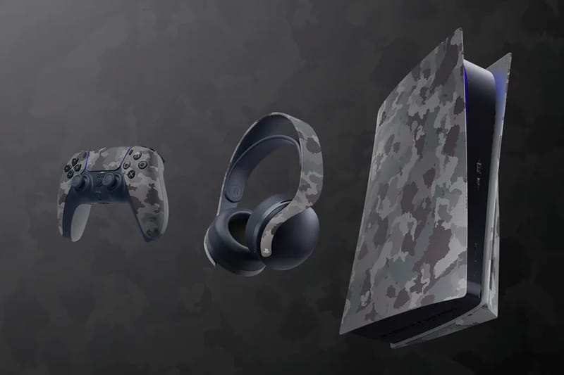 Sony Is Releasing the Gray Camouflage Collection for the PS5