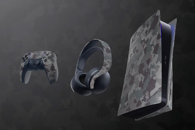 Sony Is Releasing the Gray Camouflage Collection for the PS5 playstation 5 customization 