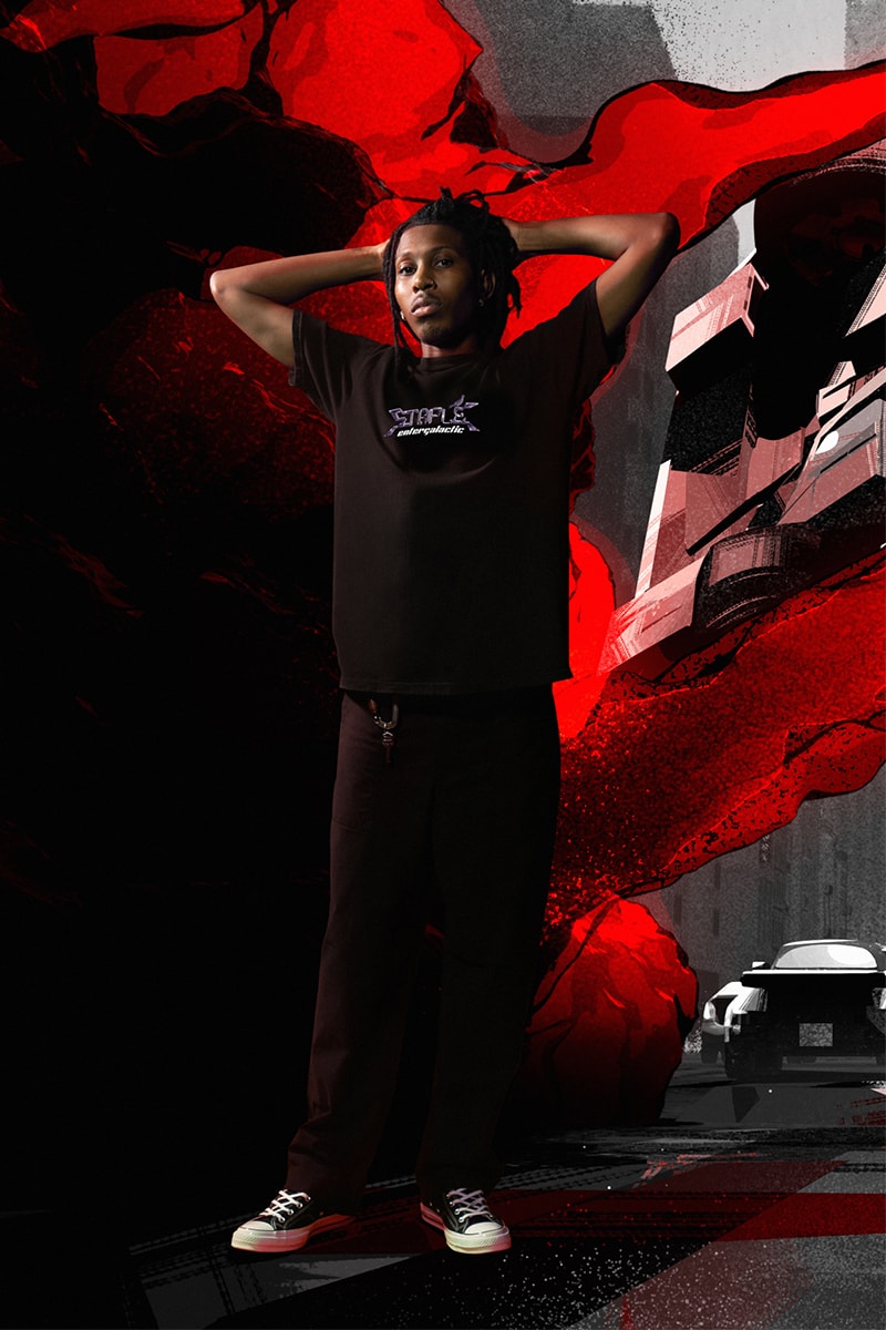 STAPLE Launches New Merch Collaboration With Netflix's 'Entergalactic' jeffstaple pigeon kid cudi cartoon galaxy kenya barris