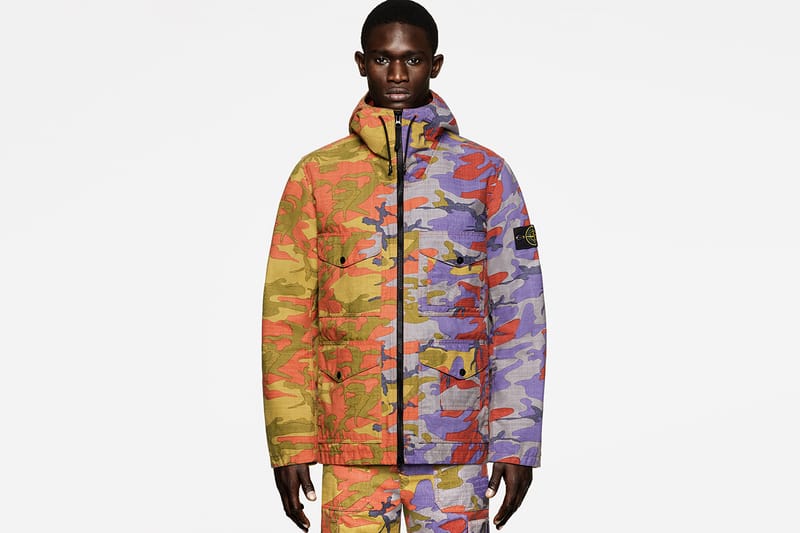 stone island camo polo