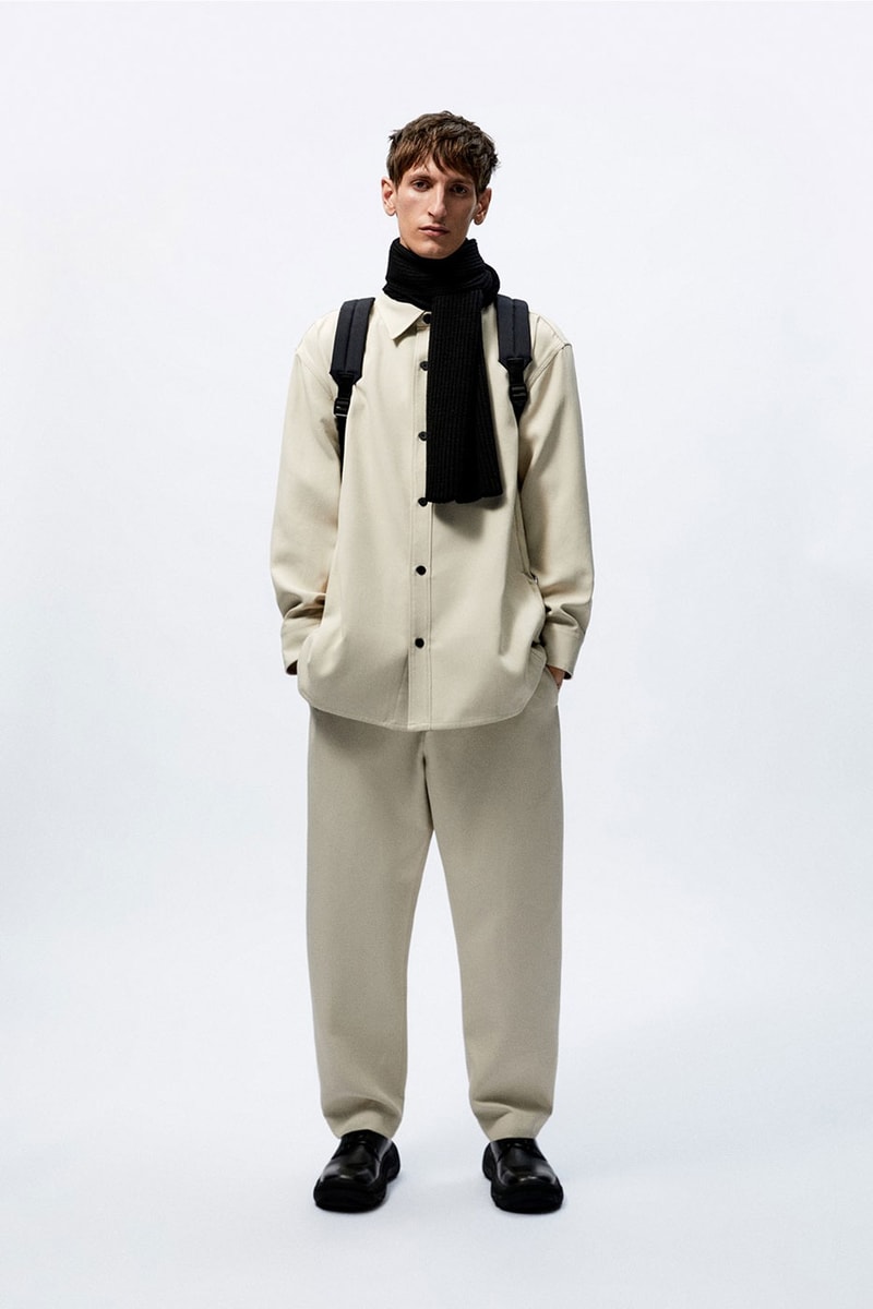 Studio Nicholson Zara mens capsule collection minimalist shoes glasses leather goods blankets knit jacket craig mcdean release info date price