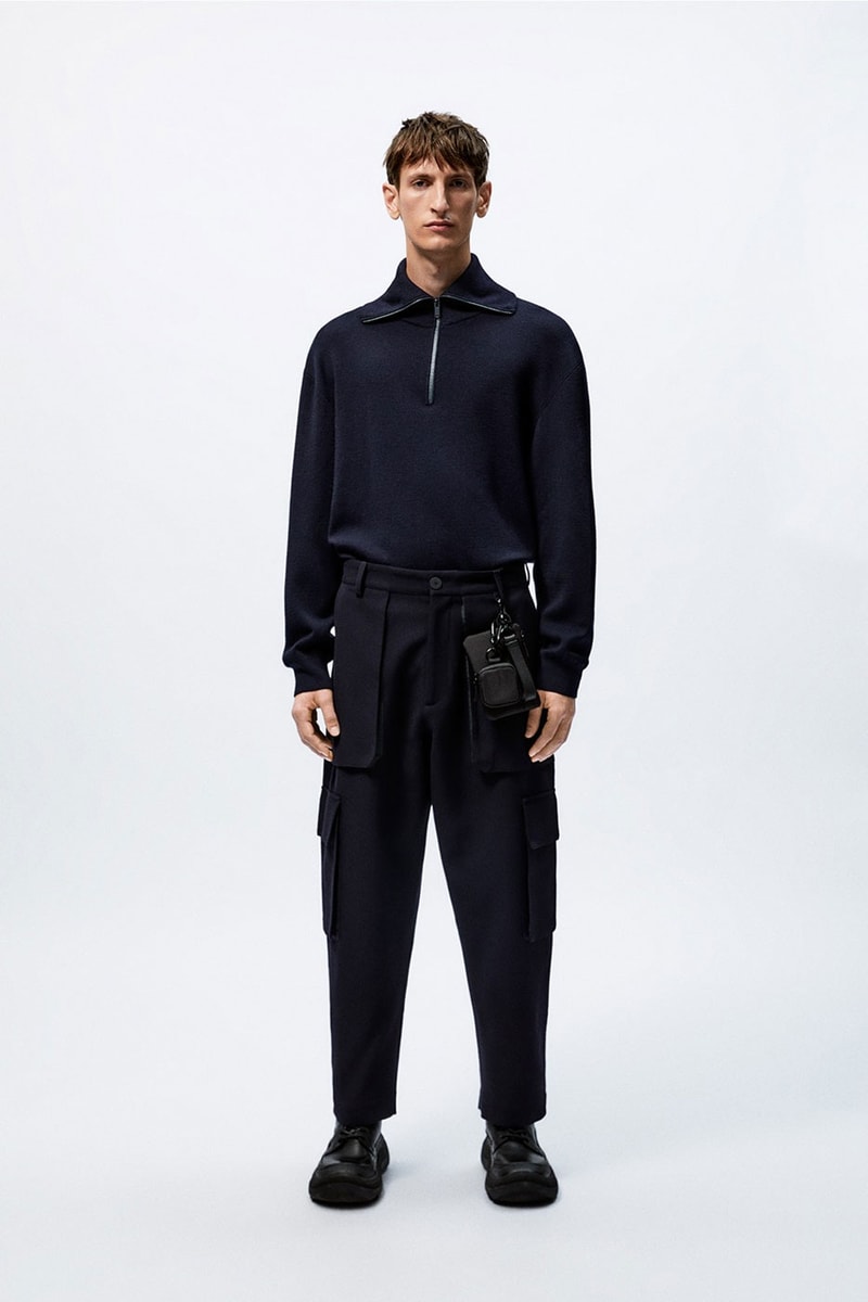 Studio Nicholson Zara mens capsule collection minimalist shoes glasses leather goods blankets knit jacket craig mcdean release info date price