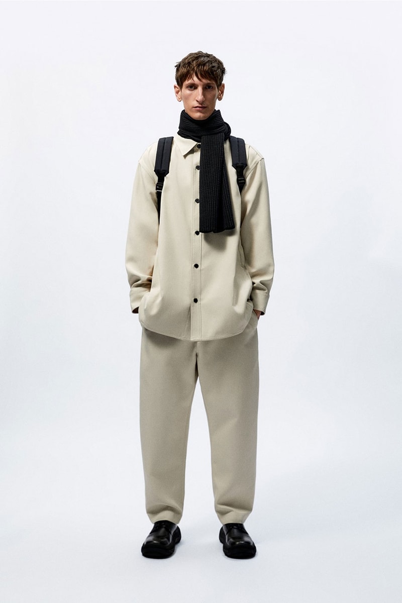 Studio Nicholson Zara mens capsule collection minimalist shoes glasses leather goods blankets knit jacket craig mcdean release info date price