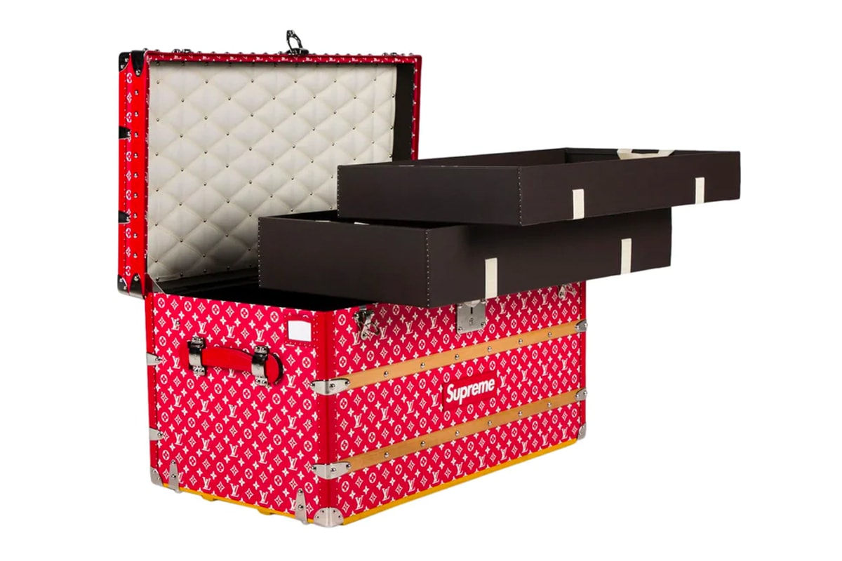This Supreme x Louis Vuitton Trunk Is Selling for $90,000 USD kim jones stadium goods collaboration streetwear luxury fashion french conglomerate