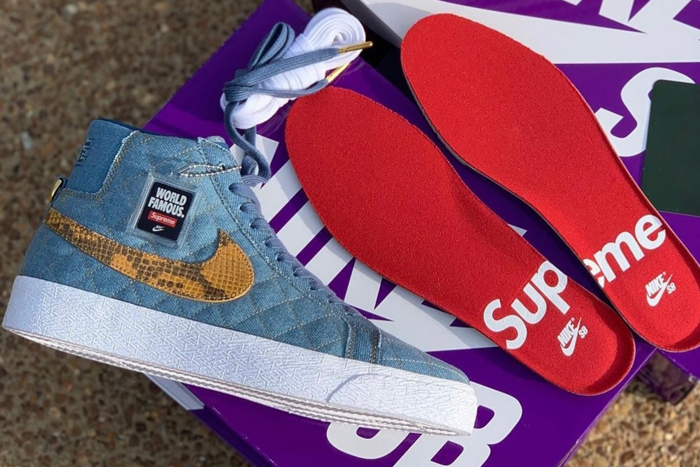 Supreme Nike SB Blazer Mid Industrial Blue First Look Release Info DX8421-400 Date Buy Price 