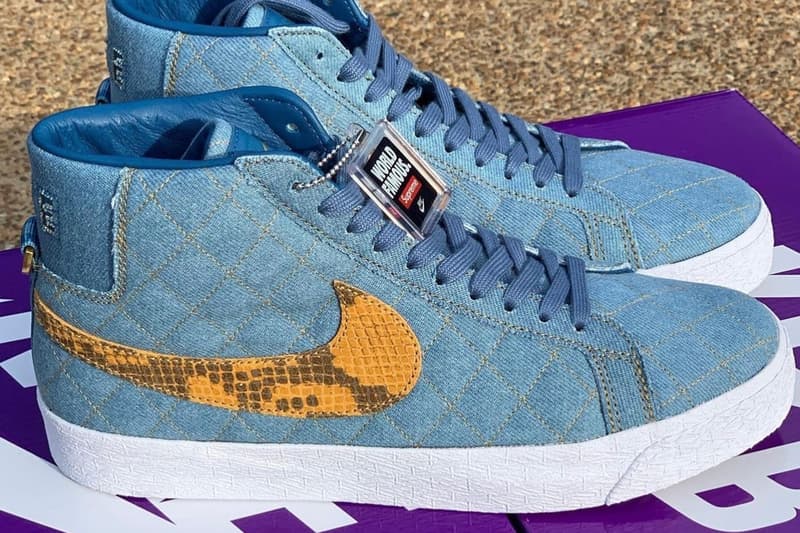 Novo tênis Supreme x Nike SB Blazer Mid "Industrial Blue" é revelado 2 Supreme Nike SB Blazer Mid Industrial Blue First Look Release Info DX8421-400 Date Buy Price