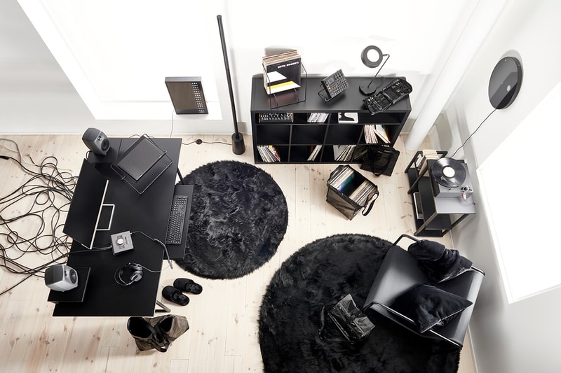swedish house mafia ikea OBEGRÄNSAD collection interview record player chair desk cover fuzzy slippers rug clock lamp clock shelf coffee table 20 pieces october release date ino