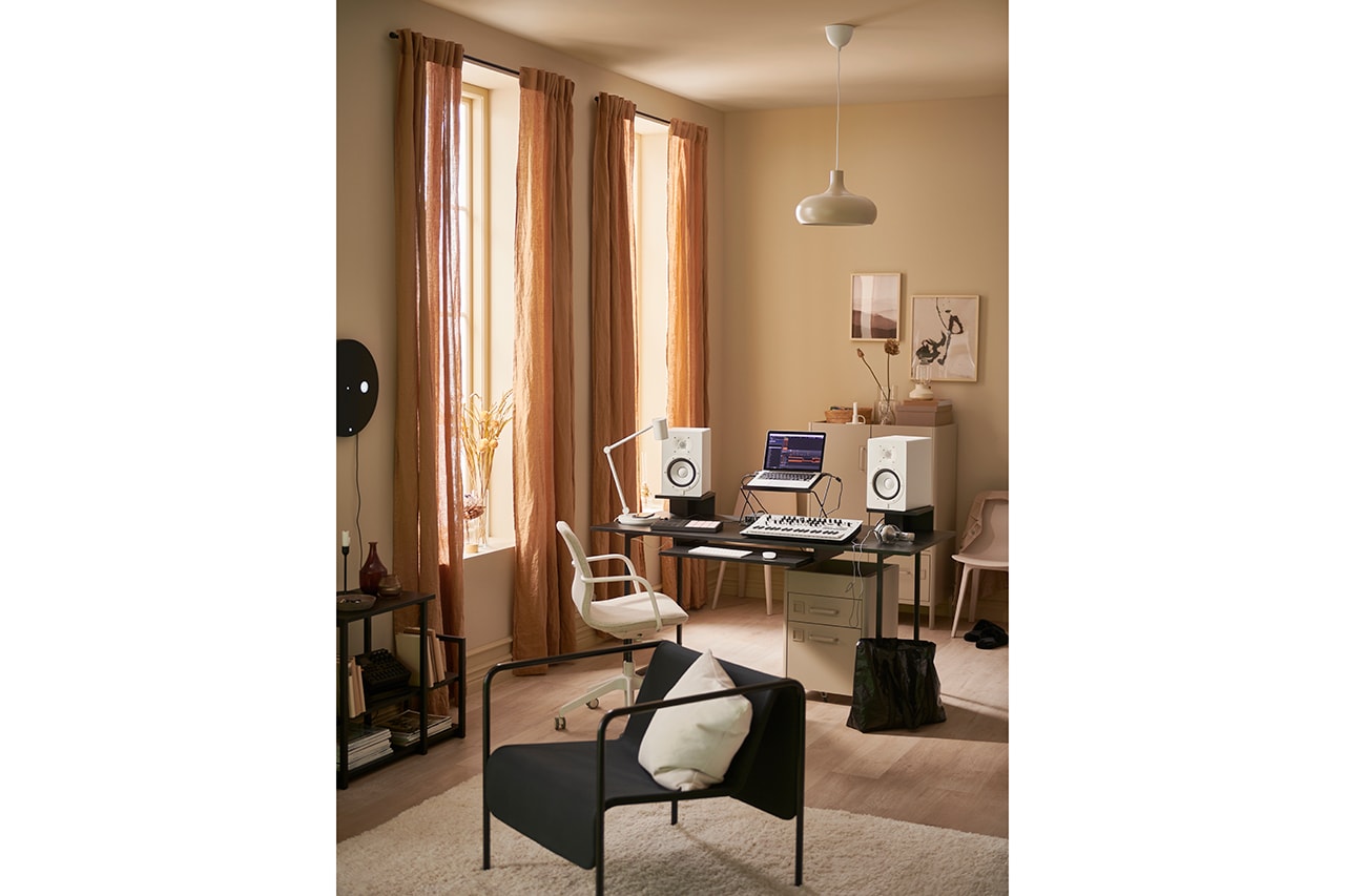swedish house mafia ikea OBEGRÄNSAD collection interview record player chair desk cover fuzzy slippers rug clock lamp clock shelf coffee table 20 pieces october release date ino