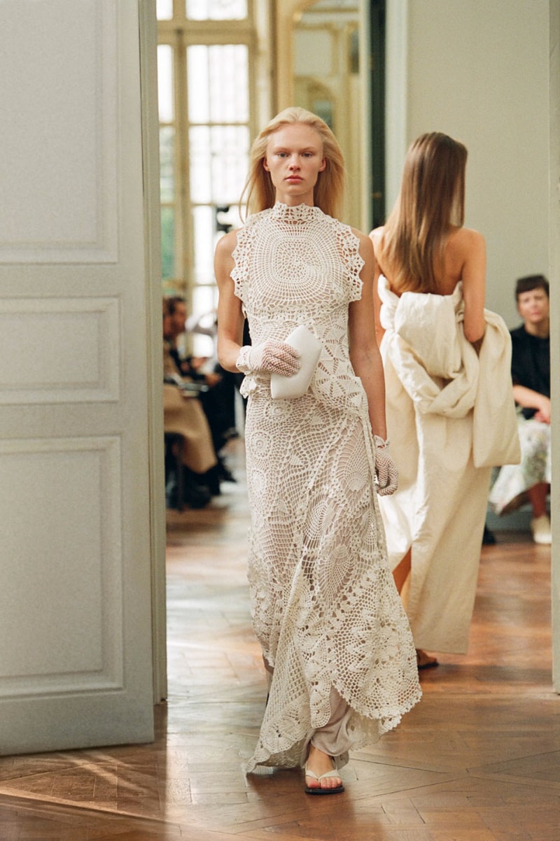 the row white dress Olinda Fit-And-Flare Midi Dress, White, Women's, M, Cocktail & Party Wedding Guest Dresses A-Line Dresses with understated flats. The Row SS23 Is Wealthy