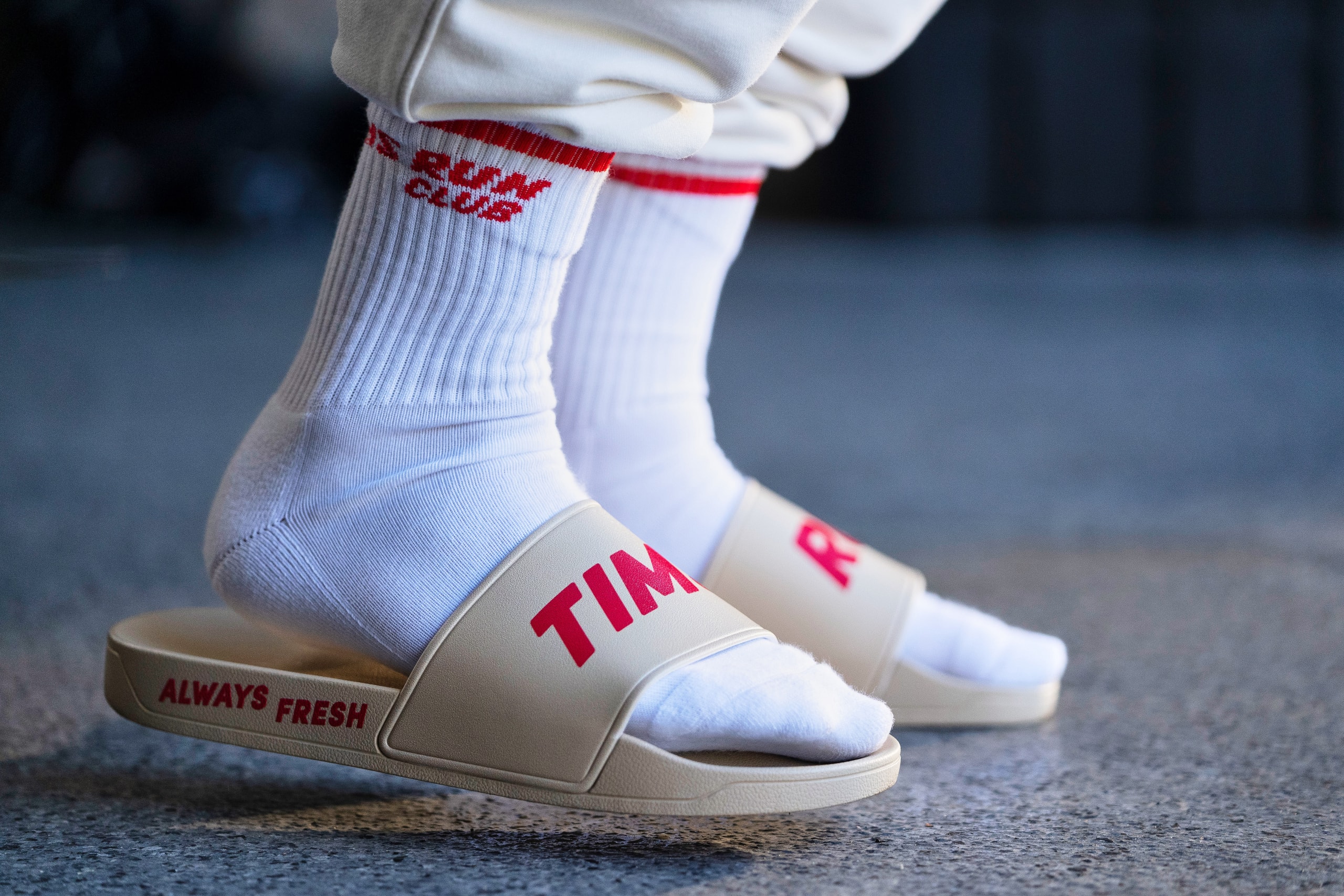 Tim Hortons Coffee Drops Tims Run Club Collection windbrakers t-shirts slides socks tops