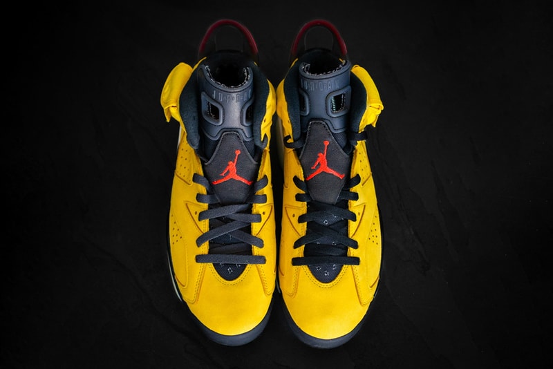 Travis Scott Air Jordan 6 Friends and Family Pictures release date offset yellow f&f fnf limited edition english sole