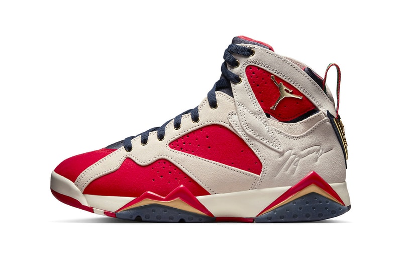 Trophy Room Air Jordan 7 Official Look Release Info DM1195-474 Date Buy Price Dark Obsidian True Red Metallic Gold