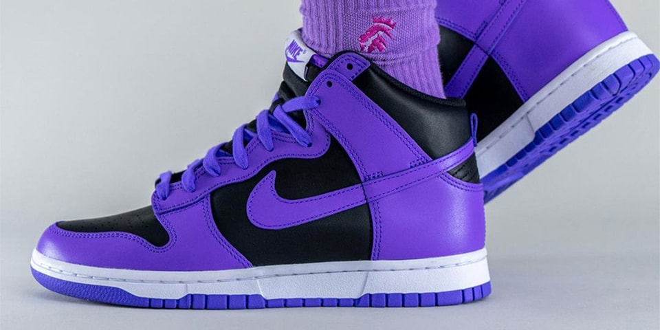 Nike high tops purple Clearance