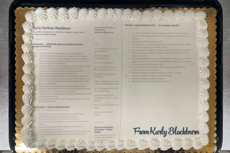 This Woman Landed an Interview at Nike With a Resume Cake