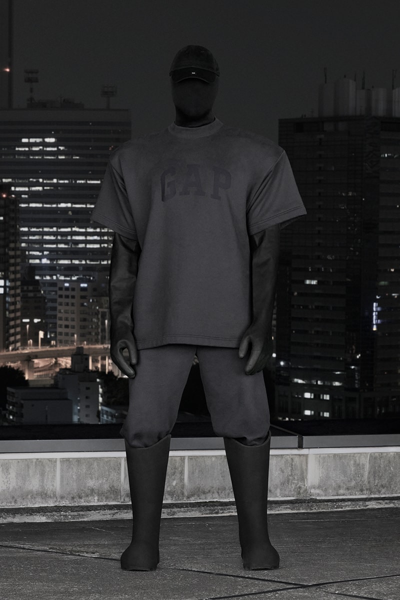 yeezy gap balenciaga collection release date info store list buying guide photos price ye kanye west demna anorak bag denim jacket round jacket hoodies tees jeans sweatpants backpack mockneck fleece jogging pant dove crop
