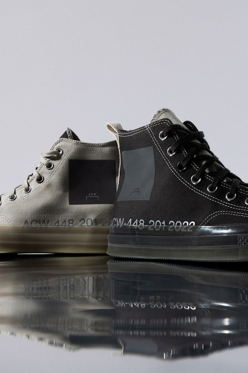 A-COLD-WALL* Converse Chuck 70 Hi Silver Birch Pavement HBX Release Info Buy Price