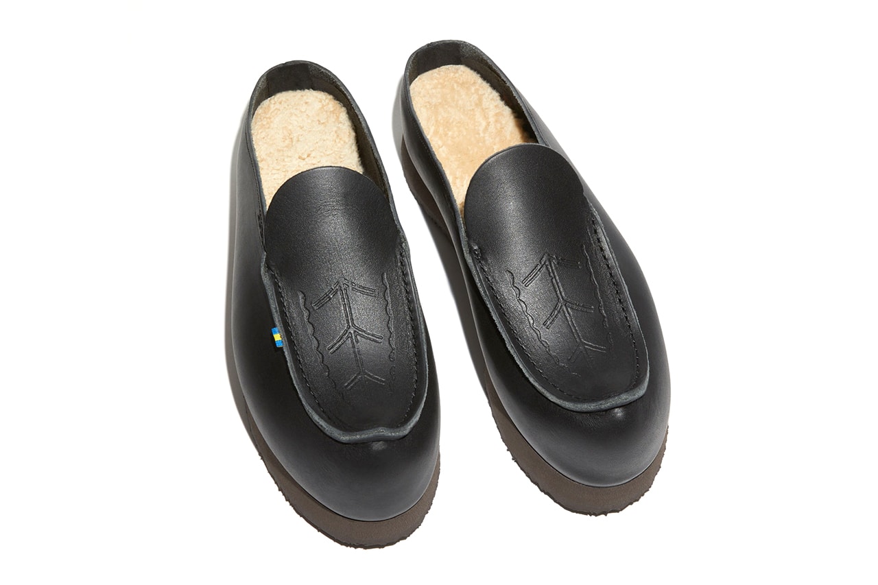 Acne Studios Leather Slip On Shoes Traditional Swedish Beak Mules Jonny Johansson Black Cognac Brown Release Information