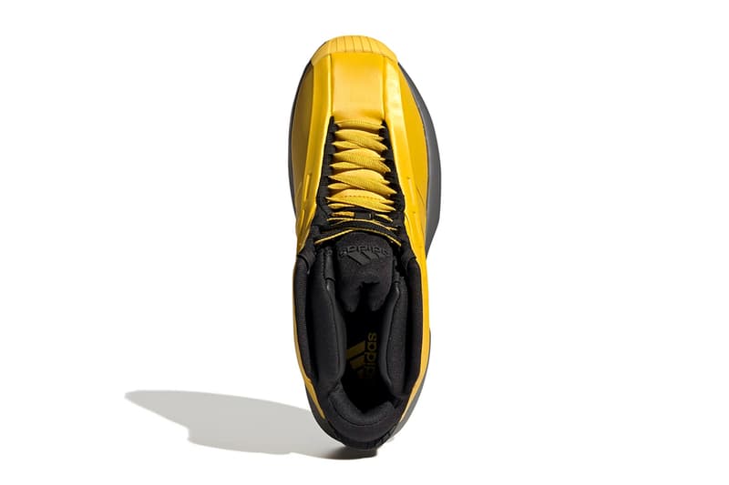 adidas Crazy 1 Team Yellow / Iron Metallic / Core Black GY3808 Basketball Shoe Kobe Bryant Release Information 