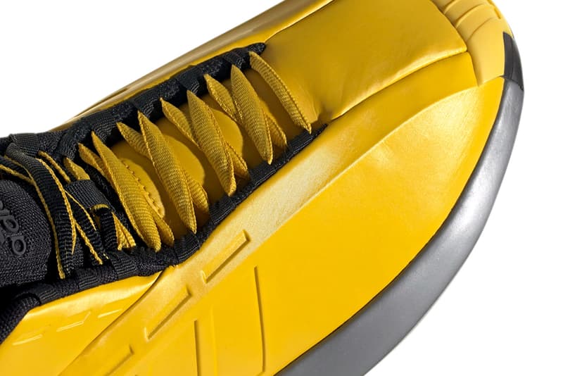 adidas Crazy 1 Team Yellow / Iron Metallic / Core Black GY3808 Basketball Shoe Kobe Bryant Release Information 