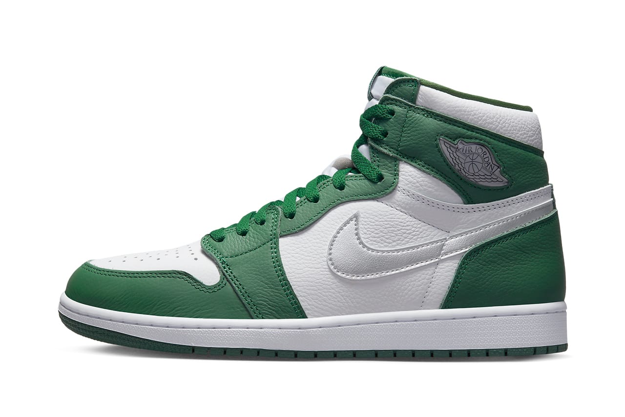 green and white jordan ones