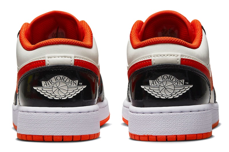 Nike Air Jordan 1 GS Low Halloween Spooky Swoosh Footwear Sneakers Orange Black White Sail Skateboarding Basketball