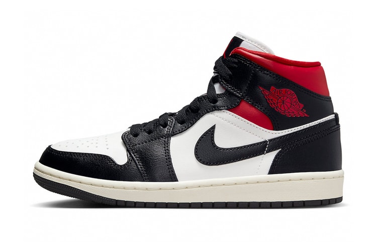 The Air Jordan 1 Mid Receives Classic "Gym Red" Accents