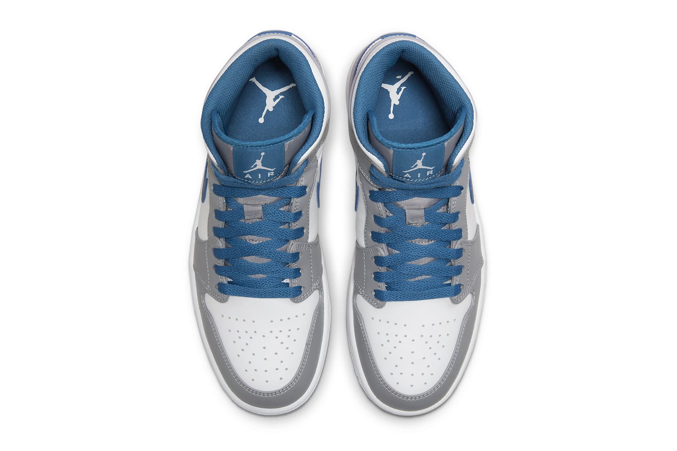 Air Jordan 1 Mid True Blue Release Information DQ8426-014 nike sneakers footwear swoosh hype