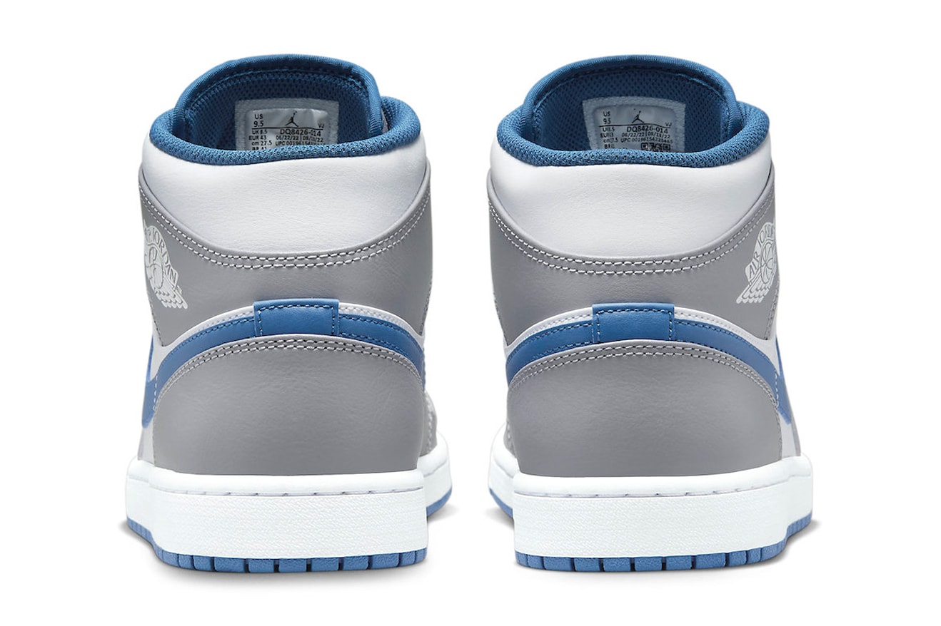 Air Jordan 1 Mid True Blue Release Information DQ8426-014 nike sneakers footwear swoosh hype