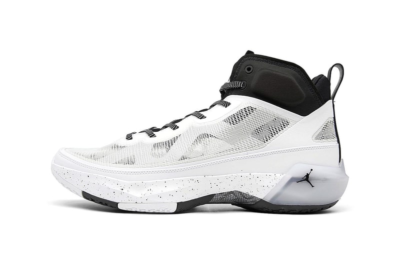 The Classic "Oreo" Colorway Hits the Air Jordan 37 release info white black citrus basketball shoe high tops jordan brand michael jordan 