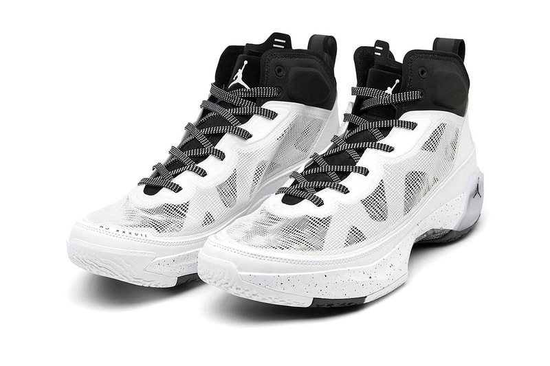 The Classic "Oreo" Colorway Hits the Air Jordan 37 release info white black citrus basketball shoe high tops jordan brand michael jordan 