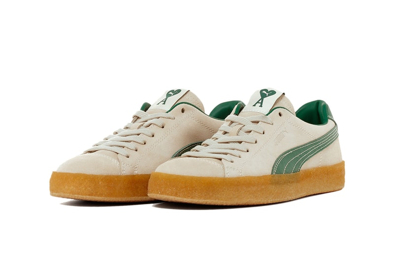 Puma ami suede crepe pristine green gum october 14 384146 01 120 usd release info date price