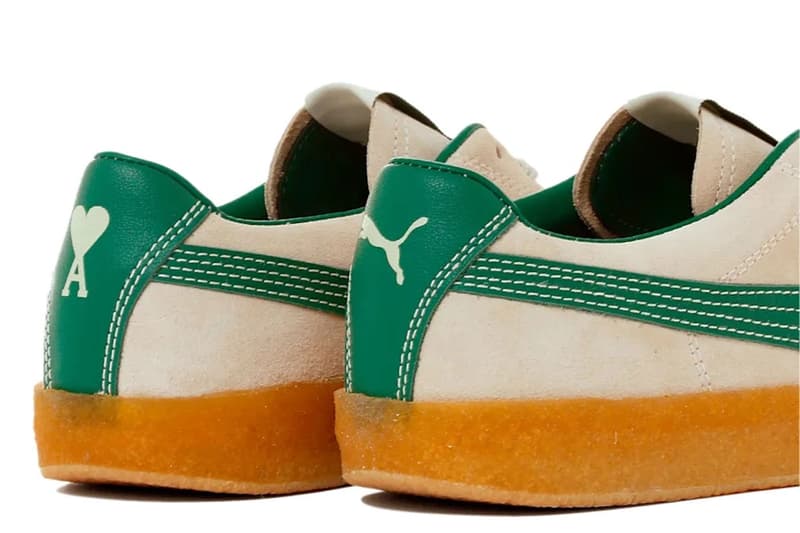 Puma ami suede crepe pristine green gum october 14 384146 01 120 usd release info date price