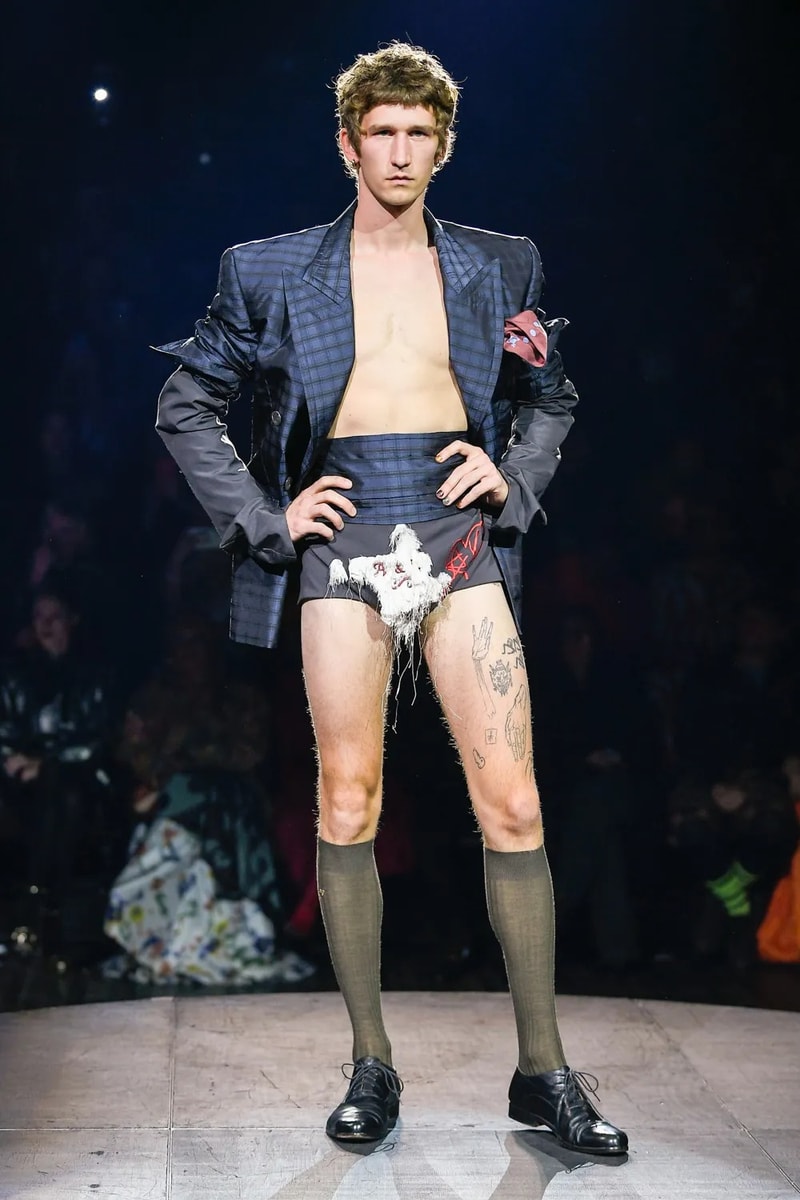 Andreas Kronthaler for Vivienne Westwood Spring Summer 2023 SS23 Paris Fashion Week Show Bella Hadid Menswear sous le ciel de paris