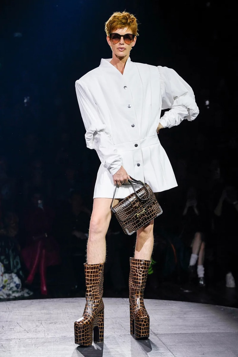 Andreas Kronthaler for Vivienne Westwood Spring Summer 2023 SS23 Paris Fashion Week Show Bella Hadid Menswear sous le ciel de paris