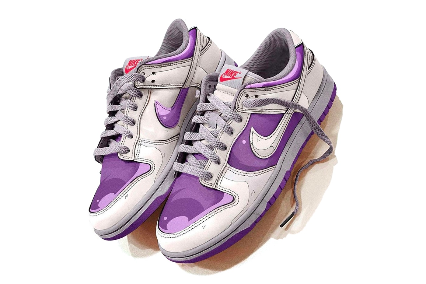 Check Out This Nike Dunk Low “Frieza” Custom Colorway Footwear