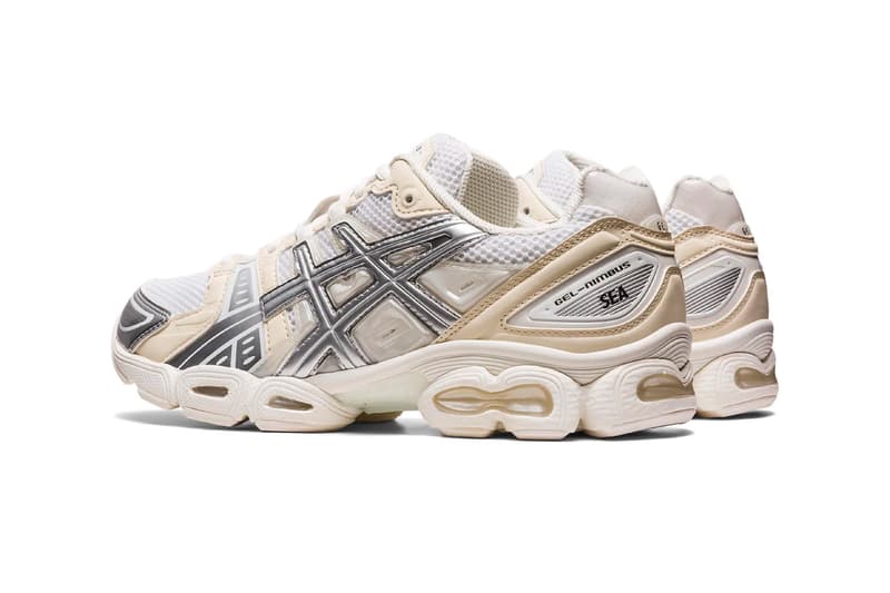 ASICS WIND AND SEA collaboration collab kiko kostadinov gel nimbus 9 release info date price cream pure silver